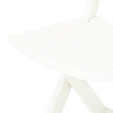 Garden Chair Set of 2 White Plastic Standard Foldable 48786