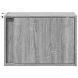 Wall-mounted Bedside Cabinets with LED Lights 2 pcs Grey Sonoma 852100