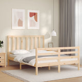 Bed Frame without Mattress 140x190 cm Solid Wood Pine 3193836