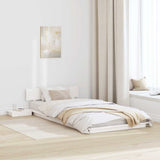 Bed Frame White 90 x 200 cm Wood 872417