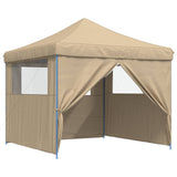 Party Tent Folding Beige 292 x 292 x 315 cm Oxford Fabric 42023566
