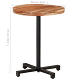 Bistro Table Round 60x75 cm Solid Acacia Wood 320277