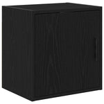 ZNTS Garage Cabinets 2 pcs Black Engineered Wood 3328297