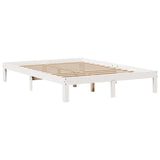 Bookcase Bed without Mattress White 120x200cm Solid Wood Pine 3322561