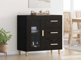Sideboard Black Oak 69.5 x 34 x 90 cm Engineered Wood 880835