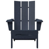 Folding Adirondack Chair Navy Blue 80.5 x 74.5 x 92 cm HDPE 42006618