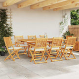 Folding Chair 8 pcs White 49 x 57.5 x 92cm Solid Acacia wood 3329131