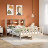 Bookcase Bed without Mattress 120x190 cm Small Double Solid Wood Pine 3321692