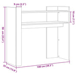 ZNTS Console Table White 100x35x90 cm Engineered Wood 848465