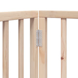Dog Gate with Door Foldable 9 Panels 450 cm Poplar Wood 3155529