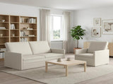 Sofa Set 2 pcs Cream Velvet 3433211