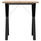 Dining Table Y-Frame 70x70x75.5 cm Solid Wood Pine and Steel 3282781