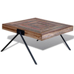 ZNTS Coffee Table with V-shaped Legs Reclaimed Teak Wood 241712