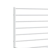 Metal Bed Frame without Mattress with Footboard White 150x200cm 352388