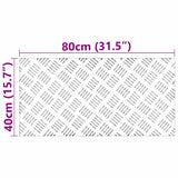 Stair Tread Rectangular 4 pcs Silver 80 x 40 cm Aluminium 4104334