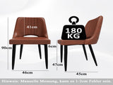 Dining Chairs with Cut-Outrest, Modern Kitchen Chair, Scandinavian Faux Leather Chair with High 72296044