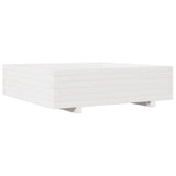 Garden Planter White 90x90x26.5 cm Solid Wood Pine 847314