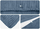 Cushion Cover 12 pcs HOUTEN Blue 40 x 80 cm Corduroy 918183