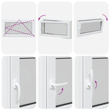 Basement Window RISOR 110 x 55 cm PVC and Glass 42047934
