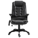 20235 Massage Office Chair Black Faux Leather