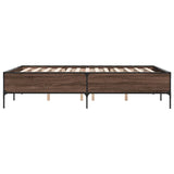 Bed Frame without Mattress Brown Oak 140x200 cm 3279801