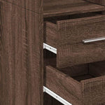 Slim Storage Cabinet Brown Oak 45x42.5x225 cm Engineered Wood 3281300