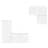 4 Piece TV Wall Units White Engineered Wood 3216428