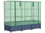 Raised Bed with Greenhouse Cover Rattan Look 120x40x138 cm 4015829