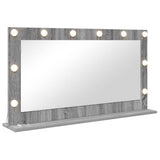 Vanity Mirror Rectangular Grey Sonoma 100 x 55 x 18 cm 868306