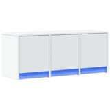 TV Cabinet with LED White 97x34x40 cm Engineered Wood 852236