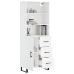 Highboard White 69.5x34x180 cm Engineered Wood 3189469