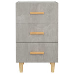 Bedside Cabinet Concrete Grey 40x40x66 cm Engineered Wood 812082