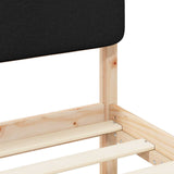 Bed Frame with Upholstered Headboard Black 120 x 190 cm 877926