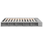 Bed Frame without Mattress Grey Sonoma 150x200 cm King Size 3280473