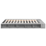Bed Frame without Mattress Grey Sonoma 150x200 cm King Size 3280473