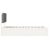 Bed Frame with Upholstered Headboard Light Grey 100 x 200 cm 877653