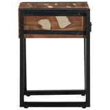 ZNTS Side Table Multicolour 35x35x50 cm Solid Wood Reclaimed 4015944