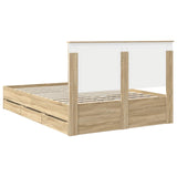 Bed Frame with Drawer Sonoma Oak 140 x 200 cm Engineer Wood 3411112