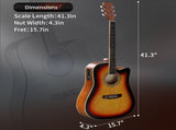 KMA101 41In Basswood Panel Matte Edging Folk Guitar with 10W Amplifier Bag 31848716
