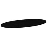 Table Top Dark Brown 100x50x2 cm Solid Wood Oak Oval 4009054