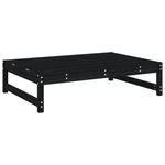 ZNTS 2 Piece Garden Lounge Set Black Solid Wood Pine 825727