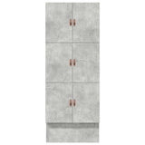 Storage Bed Frame Concrete Grey 100 cm Engineered Wood 3335616
