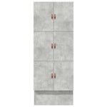 Storage Bed Frame with Door Concrete Grey 236.5 x 90 x 31.5 cm 3335608