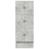 Storage Bed Frame with Door Concrete Grey 236.5 x 90 x 31.5 cm 3335608