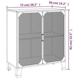 Storage Cabinets 2 pcs Grey 72x36x82 cm Metal and MDF 3095970