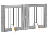 Dog Gate with Stands 2 pcs Grey Sonoma 60 x 80 cm 892094