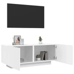 TV Cabinet White 100x35x40 cm Engineered Wood 804436