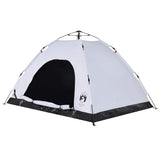 Camping Tent 4-Person White Blackout Fabric Quick Release 4004172