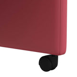 Dining Chairs with Wheels 2 pcs Wine red 58 x 65 x 98 cm 42017887
