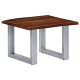 Coffee Table with Live Edges 60x60x40 cm Solid Acacia Wood 247826